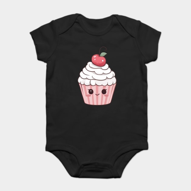 Cupcake Emoji Baby Bodysuit by animegirlnft